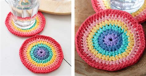 DIY Tutorial Crochet Coaster 的图像结果