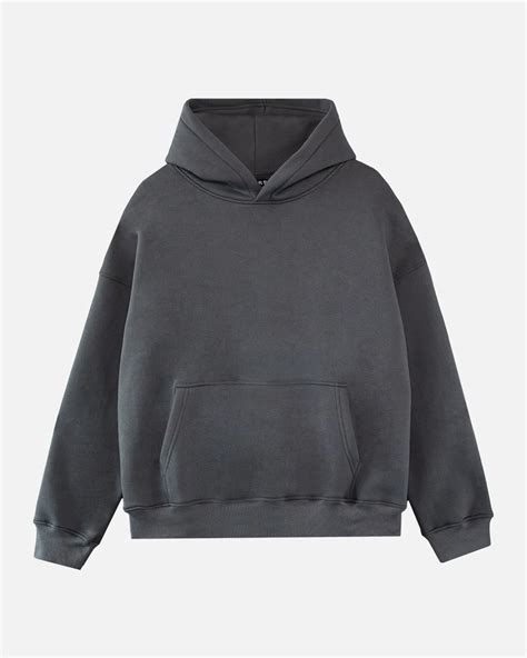 Drop Shoulder Hoodie - Charcoal | Drop shoulder hoodie, Hoodies, Grey ...