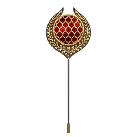 Ornate , Leaf Classic Lapel with 18kt Gold & Black Ruthenium Plating a