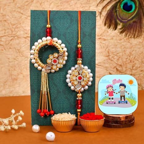 Buy CraftVatika Rakhi for Brother and Bhabhi Evil Eye Rakhi Set for ...