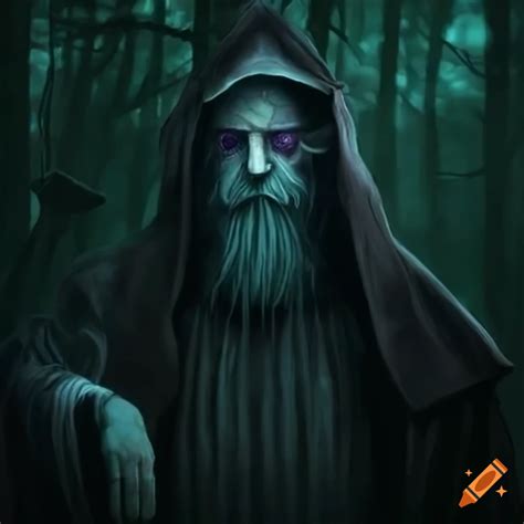 Image of computer wizard in a mysterious forest