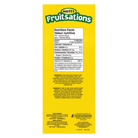 Mott's Fruitsations, Gluten Free Veggie Berry, 32ct, 723g/1.6lbs, {Imp