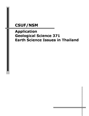 Fillable Online fullerton CSUF/NSM Application Geological Science 371 ...