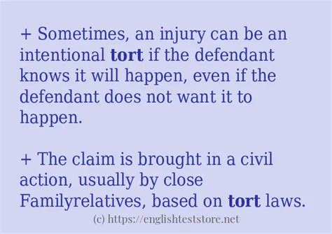 Image result for Example of a Tort