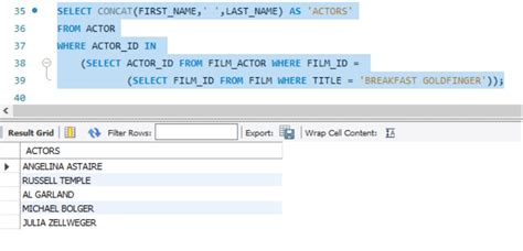 MySQL Subquery 的图像结果