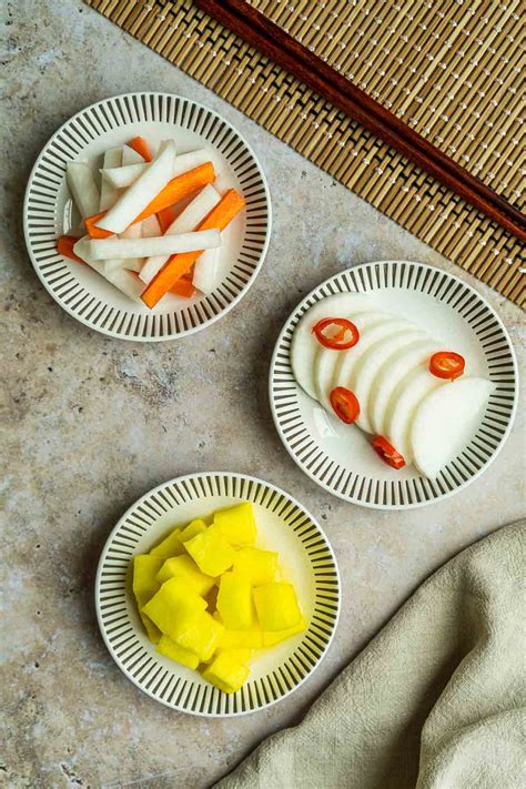 Easy Pickled Daikon Radish (3 ways) - Six Hungry Feet