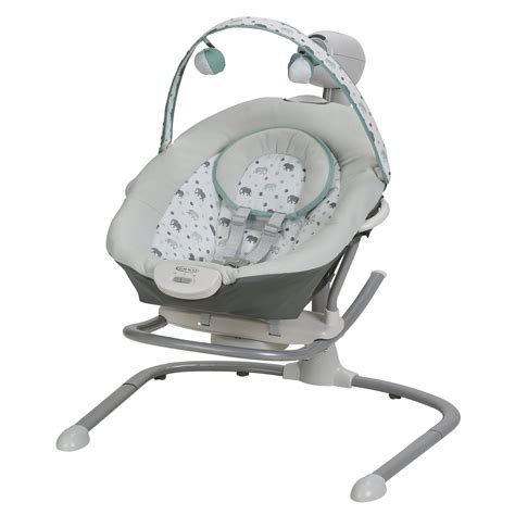 Graco Duet Sway Baby Swing with Portable Rocker, Nepal/Gray with Blue ...