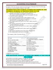 Image result for Accounting 2301 Comprehensive Problem