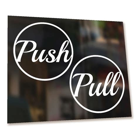 Buy Push & Pull Shop Business Window Door Glass Vinyl Decal Safety ...