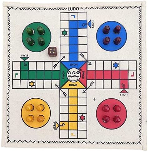 Buy Simple Days Ludo/Pachisi Board Game_Hand Crafted Cloth Board with ...