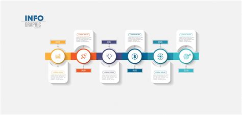 Infographic element with icons and 6 options or steps. | Premium Vector