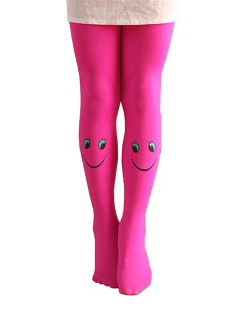 Bright Pink Color Smiley Face Ballet Stockings for Kids – The Dance Bible