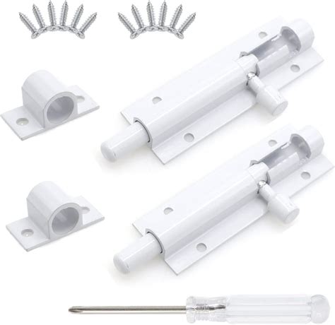 Amazon.com: Joyangy 3 Inch White Slide Barrel Bolt Latch, Aluminum ...