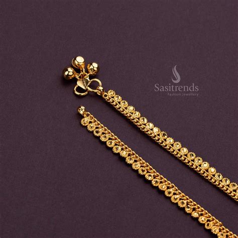 Micro Gold Plated Sunflower Design Anklets for Women - Sasitrends