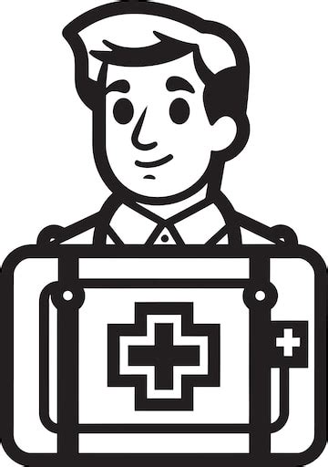 First aid preparedness paramedic with kit vector image | Premium AI ...