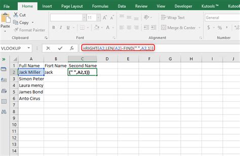 How to Split Names in Excel 的图像结果