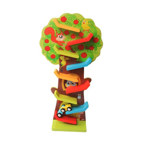 Squirrel Taxiway Wooden Toy with small cars for Kids Age 3 – Kids Bestie