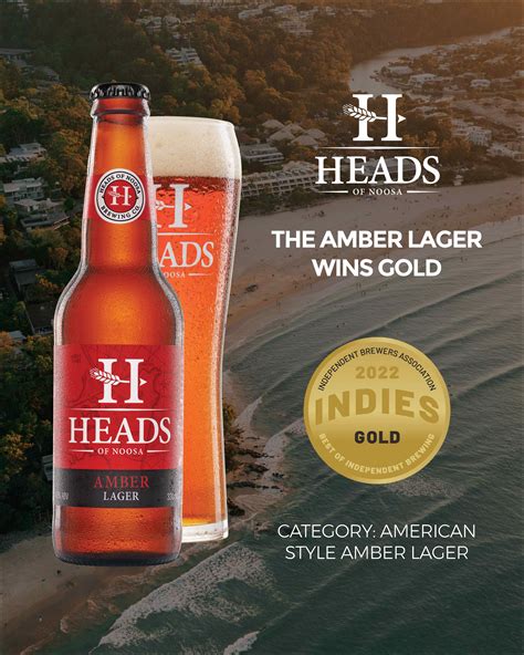 AMBER LAGER strikes Gold 🥇 – Heads of Noosa Brewing Co.
