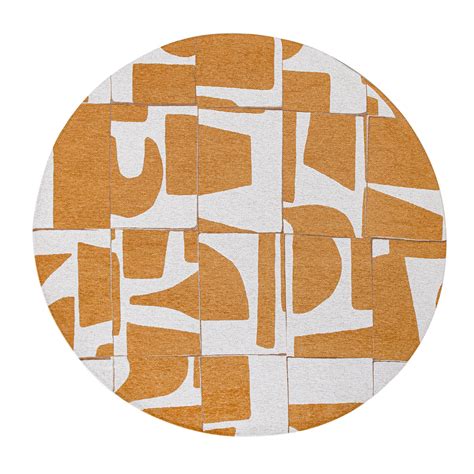 Tapis de salon tissé plat Papercut - Craft Collection - Curry - 140 x ...