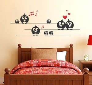 WALLDECORS 60.96 cm ANGRY BIARDS SITTING WALL STICKER Self Adhesive ...