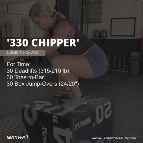 "330 Chipper" Workout, ELEMENT Daily WOD | WODwell | Crossfit workouts at home, Wod workout, Gym ...