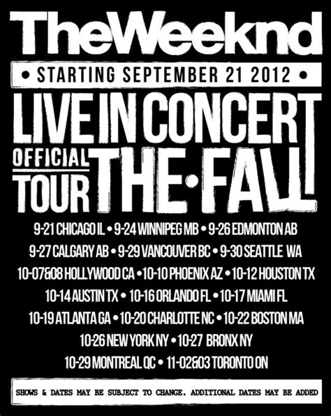EME NY: The Weeknd fall tour 2012