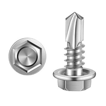 MewuDecor #8 x 1/2" (1/2" to 2" Available) Hex Washer Head Self ...