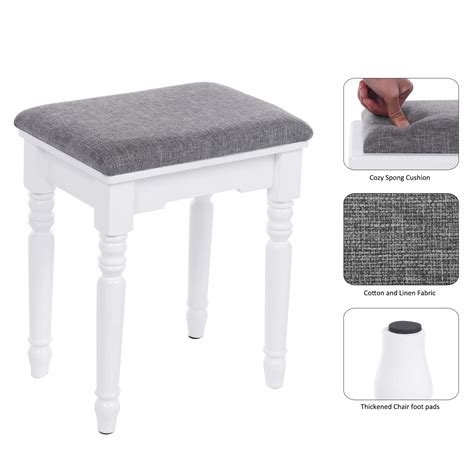 ANWBROAD Dressing Table Vanity Set Makeup Table Vanity Desk White Large ...