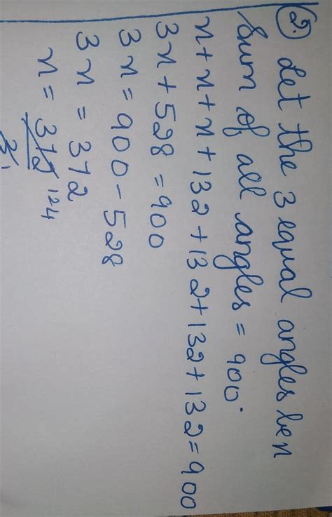 a heptagon has 4 equal angles each of 132 and three equal angles l.find ...