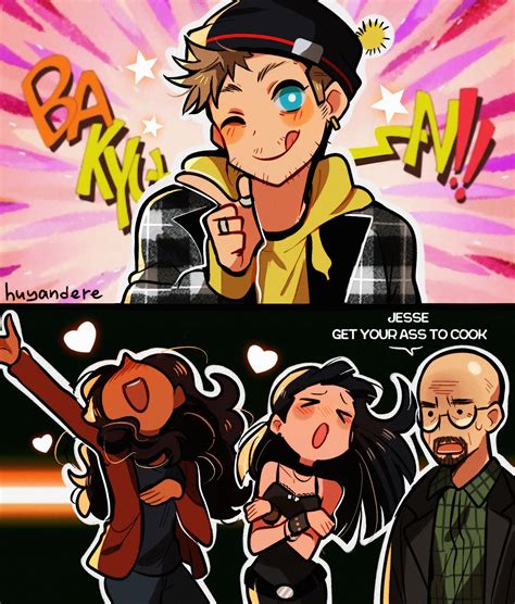 walter white, jesse pinkman, jane margolis, and andrea cantillo (yuru ...