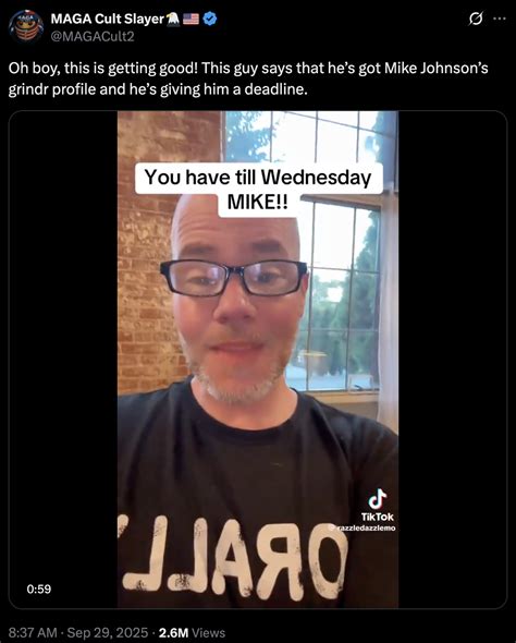 Oh boy, this is getting good! This guy says that he’s got Mike Johnson ...