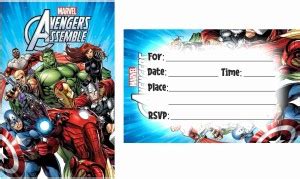 Balloonistics Avengers Theme Invitations Cards with Envelopes for ...