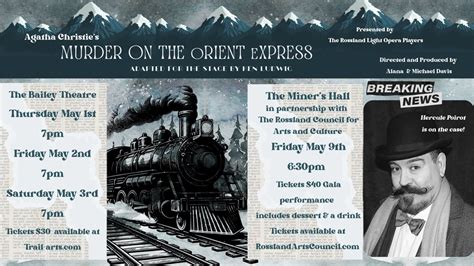 RLOP presents Murder on the Orient Express at the Miners Hall, Rossland ...