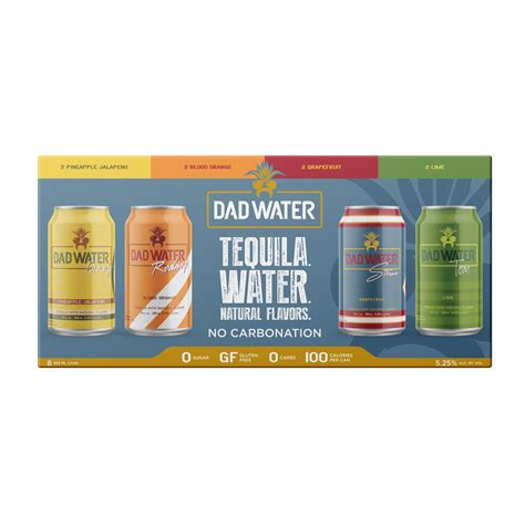 Dad Water Variety Pack | Zero-Sugar Tequila Water with Natural Flavors