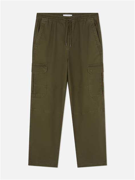 Men's Olive Utility Cargo Pants | Primark