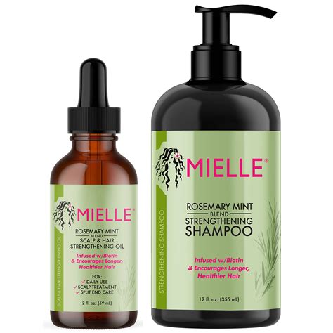 Mielle Organicsrosemary Mint Strengthening Hair Oil And Shampoo ...