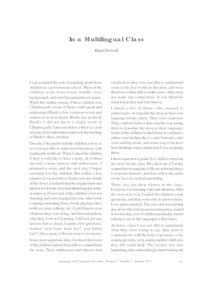 In a Multilingual Class - ePrints@APU