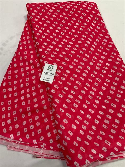 Buy printed georgette fabric online : printed fabrics online – Akrithi