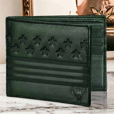 Lorenz Bi-Fold RFID Blocking Leather Wallet - Oliver Green, Soft Nappa ...