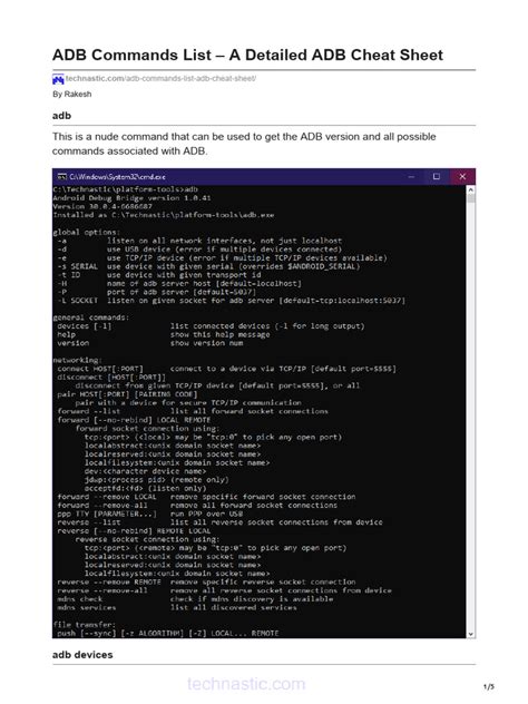 Image result for Android ADB Reference