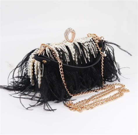 ZAKIA Women's Real Natural Ostrich Feather Tote India | Ubuy