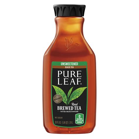 Pure Leaf Unsweetened Real Brewed Iced Tea, 18.5 oz, 12 Pack Bottles - Walmart.com