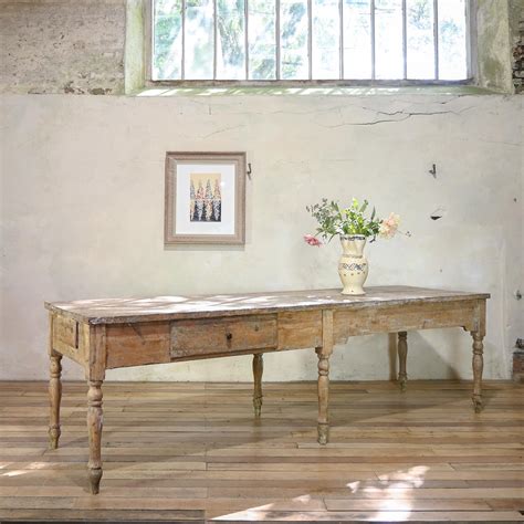 A Large 18th Century French Painted Farmhouse Dining Table For Sale at ...