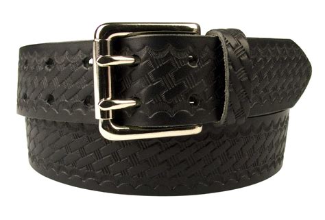 Basket Weave Embossed Leather Duty Belt MADE IN UK - Rivet Classic™ By ...