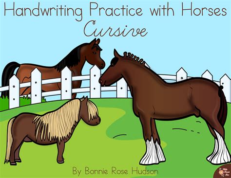 Handwriting Practice with Horses-Cursive | Made By Teachers