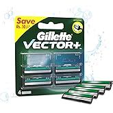Buy Gillette Vector Plus Manual Shaving Razor Blades(Cartridge)-Pack Of ...