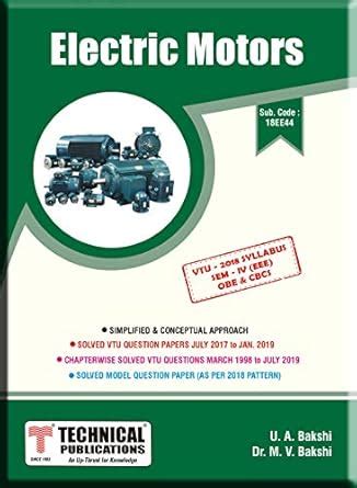 Electric Motors for BE VTU Course 18 OBE & CBCS (IV- EEE - 18EE44 ...