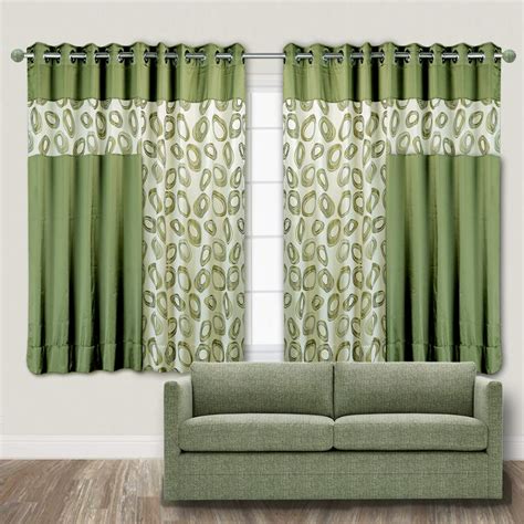 Buy DVS - Jacquard Polyester Door/Window Curtain. Duster -Green -5 FEET ...
