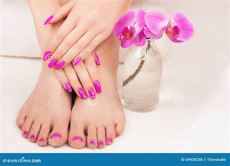 Beautiful Manicure And Pedicure Stock Photo - Image: 39436238