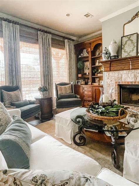 Design Elements of a Modern French Country Living Room | At Home with ...